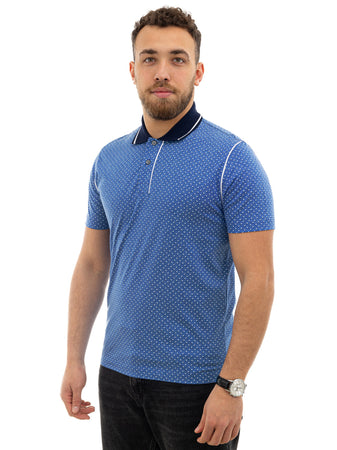 CANALI Polo Canali manica corta fantasia da uomo