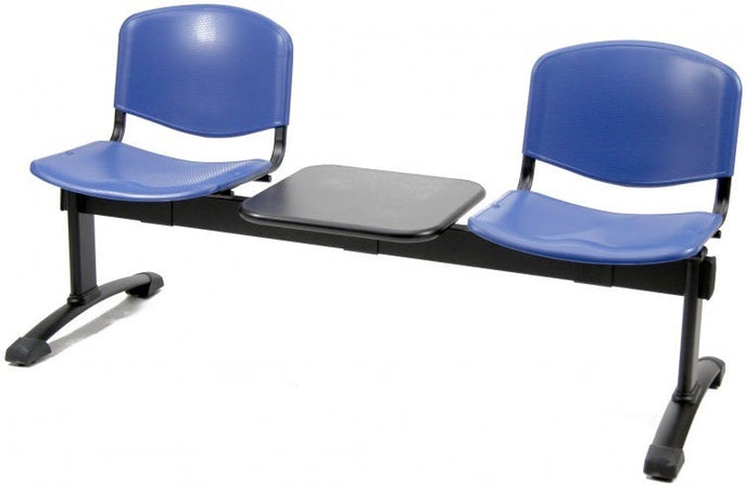 Panca con sedute fisse in plastica per sala d'attesa