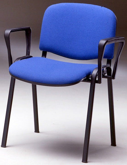 Poltrona in tessuto con braccioli fissi per sala d'attesa