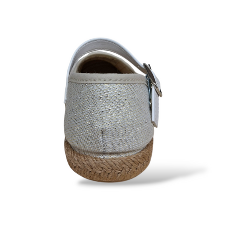 Espadrillas Bambina Bianco Beige VUL-LADI con Fibbia – Scarpe Cerimonia Estate Taglie 24-37