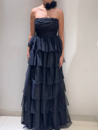 Abito lungo Cristina nero