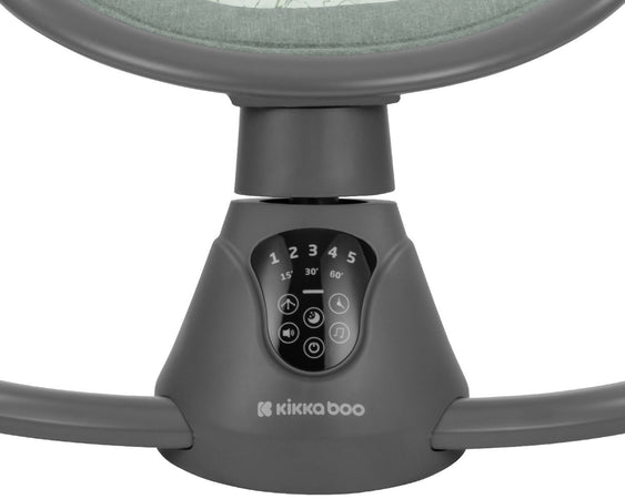 KIKKABOO Sdraietta Dondolo Elettrica Side to Side Swing Twiddle - colore MINT - verde menta - Altalena Musicale per Neonati, Sedia a Dondolo con Telecomando, rilassante, calmante