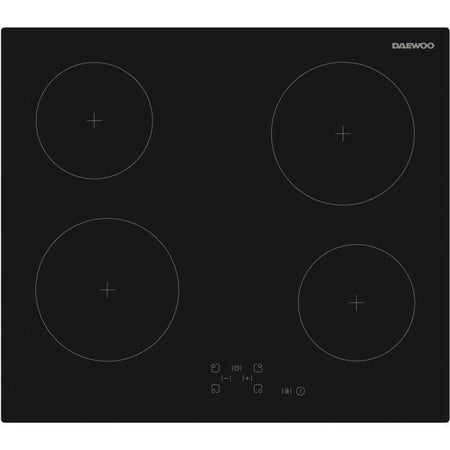 Piano cottura in vetroceramica - DAEWOO - 4 fuochi - 60 cm - BH6VTF27BNM - Nero