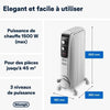 Radiatore a bagno d'olio Dragon4 DELONGHI - 1500W - 3 stadi di riscaldamento - Tecnologia Real Energy - Effetto camino