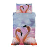 Parure Copripiumino Singolo 1 Posto GoodNight Fenicottero Love B22 - Passarelli Biancheria
