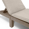 Poltrona lounge in simil resina intrecciata con cuscini ALLIBERT - 4 posizioni - Daytona - Beige