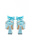 MACH & MACH Sandali Plateau Azzurro con Cristalli Doppio Fiocco Mach & Mach da donna