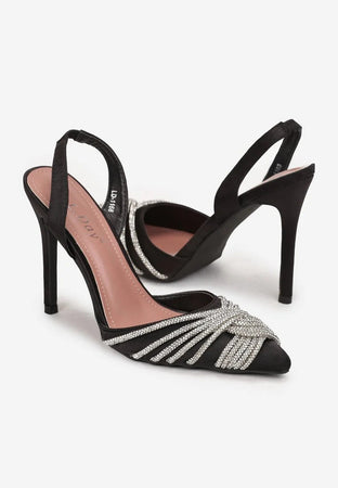 Derby - Dècolletè con strass intrecciati