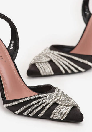 Derby - Dècolletè con strass intrecciati