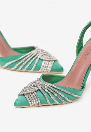 Derby - Dècolletè con strass intrecciati