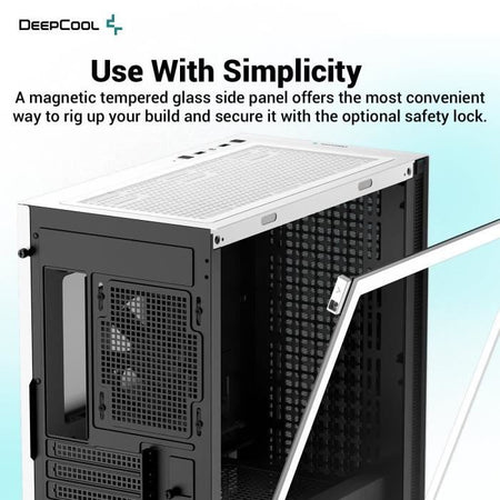 Case per PC senza alimentatore - DEEPCOOL CH370 (Bianco) - Mini tower - Formato Micro-ATX