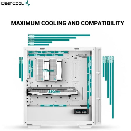 Case PC senza alimentatore - DEEPCOOL CH560 DIGITAL (Bianco) - Tower medio - Formato E-ATX