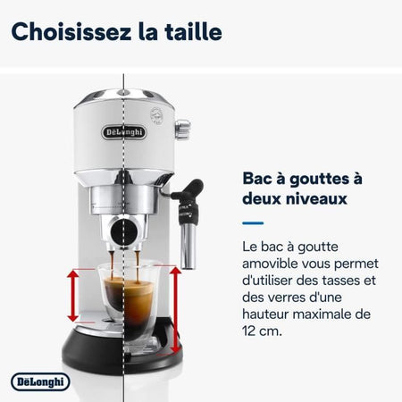 DELONGHI EC 685.W Máquina de espresso clásica de estilo Dedica - Blanco
