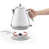 Bollitore DELONGHI ICONA CAPITALS - 1,7 L - Acciaio inox - Base rimovibile e girevole a 360 - Filtro anticalcare - Bianco