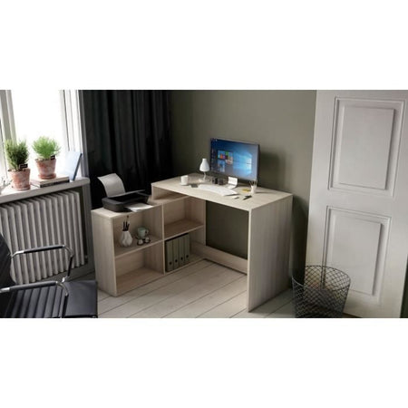 NAGANO Scrivania ad angolo moderna decoro rovere Shannon - L 112 cm