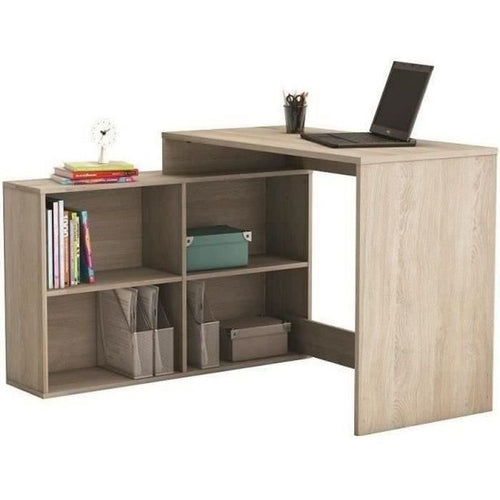 NAGANO Scrivania ad angolo moderna decoro rovere Shannon - L 112 cm