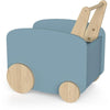 Carrello portaoggetti su ruote - FIRMIANA - Stile scandinavo - Blu tempesta e legno naturale - 49,8 x 35 x 52,5 cm - DEMEYERE