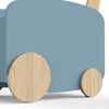 Carrello portaoggetti su ruote - FIRMIANA - Stile scandinavo - Blu tempesta e legno naturale - 49,8 x 35 x 52,5 cm - DEMEYERE