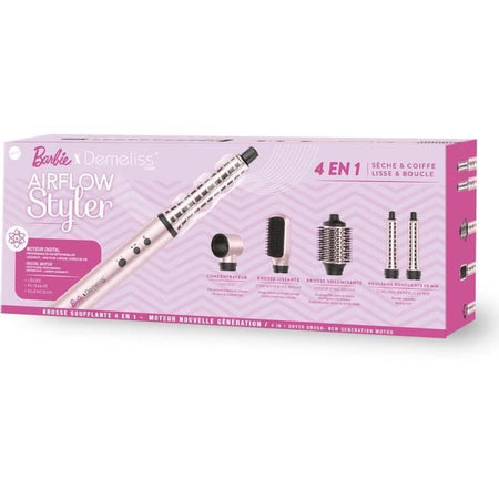 Spazzola asciugante - DEMELISS - Air Flow Styler Barbie Edition - 3 velocità - Rosa