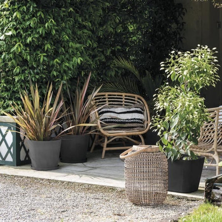 Vaso quadrato per fiori - DEROMA - Origin - 12 L - Antracite