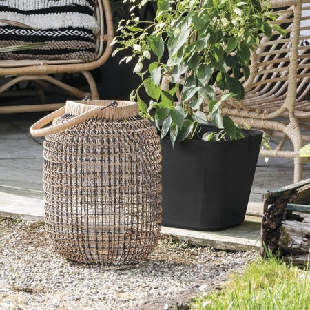 Vaso quadrato per fiori - DEROMA - Origin - 12 L - Antracite