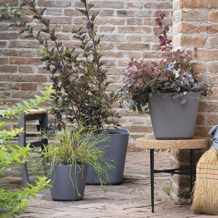 Vaso quadrato per fiori - DEROMA - Origin - 12 L - Grigio