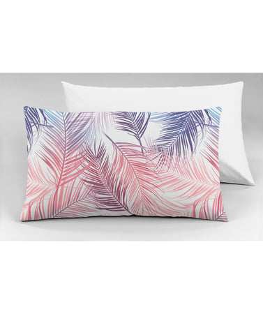 Set 2 federe coppia di federe bifaccia doubleface stampa digitale cotone Made in Italy FELCI MULTICOLOR/BIANCO