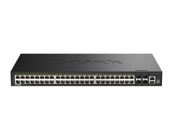 D-LINK SWITCH 52-PORT GIGABIT STACKABLE POE+ SMART MANAGED SWITCH WITH 4 X 10G SFP+ PORTS