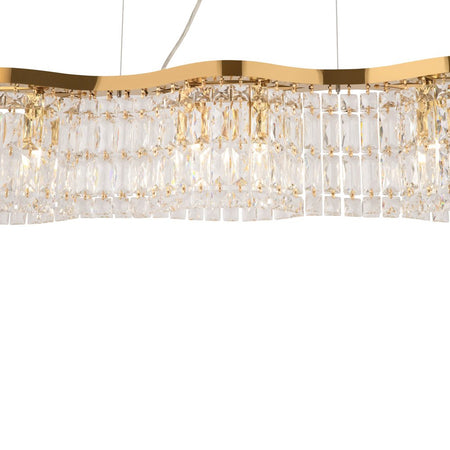 Lampadario Contemporaneo Dune Metallo Oro 6 Luci