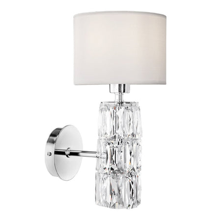 Applique Contemporanea Talento Metallo Cromo 1 Luce Diffusore Pvc Vetro Bianco