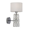 Applique Contemporanea Talento Metallo Cromo 1 Luce Diffusore Pvc Vetro Bianco