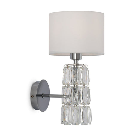 Applique Contemporanea Talento Metallo Cromo 1 Luce Diffusore Pvc Vetro Bianco
