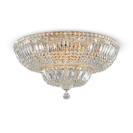 Plafoniera Contemporanea Basfor Metallo Oro 16 Luci