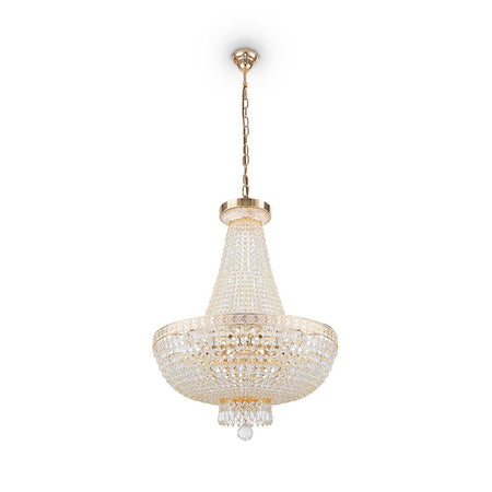Lampadaro Contemporaneo Bella Metallo Oro 8 Luci Diffusori Metallo