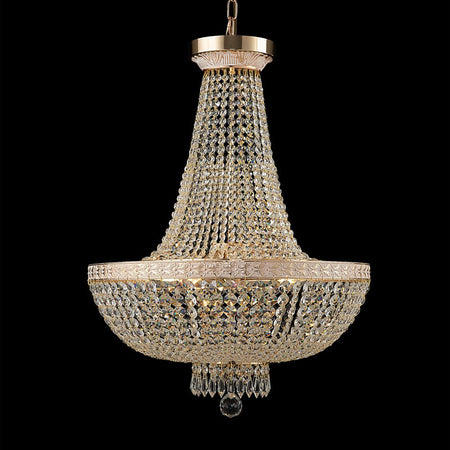 Lampadaro Contemporaneo Bella Metallo Oro 8 Luci Diffusori Metallo