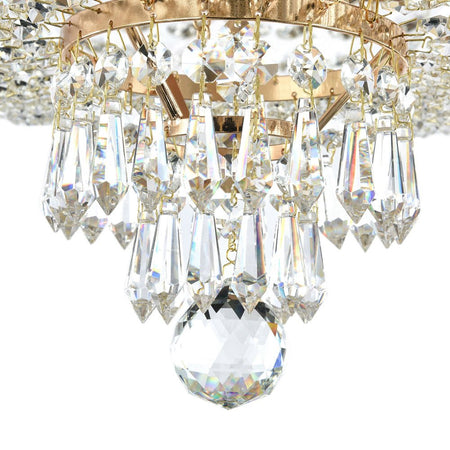 Plafoniera Contemporanea Palace Metallo Oro Antico 5 Luci