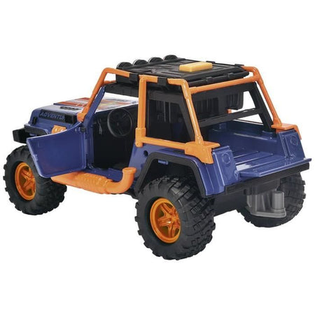 Dickie - Dinosaur Commander - 1 Jeep Wrangler con rimorchio + 1 personaggio articolato + 2 dinosauri