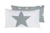 Set copripiumino federe letto 100% cotone stampa digitale STELLA GRIGIO/STELLINE