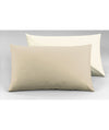 Completo letto lenzuola bicolor in 100% cotone made in Italy NATURALE/SABBIA