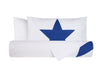 Set copripiumino federe letto 100% cotone stampa digitale STELLA BLU/BIANCO