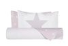 Set copripiumino federe letto 100% cotone stampa digitale STELLA ROSA/STELLINE