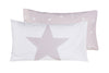 Set copripiumino federe letto 100% cotone stampa digitale STELLA ROSA/STELLINE