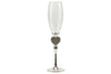Matrimonio Harmony Coppia flut silver con cuore Porcellana