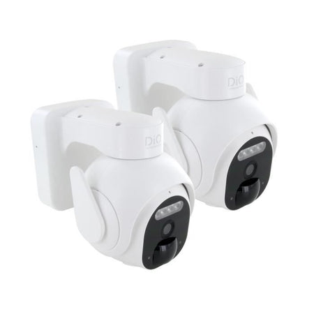 Telecamere da esterno - DIO CONNECTED HOME - Set da 2 - Rotanti - Batteria - 3 MP