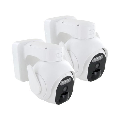Telecamere da esterno - DIO CONNECTED HOME - Set da 2 - Rotanti - Batteria - 3 MP