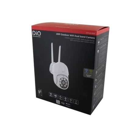 Telecamere da esterno - DIO CONNECTED HOME - Set di 2 - Rotazione cablata Dual Band - 4 MP