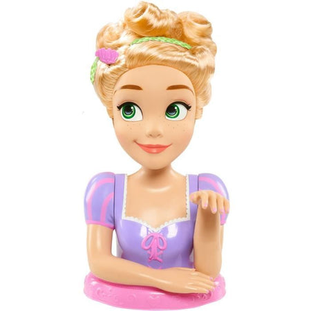Testa per lo styling - DISNEY - Rapunzel Deluxe - 12 accessori - Flacone di vernice finta - Guida all'acconciatura