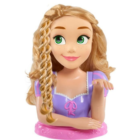 Testa per lo styling - DISNEY - Rapunzel Deluxe - 12 accessori - Flacone di vernice finta - Guida all'acconciatura