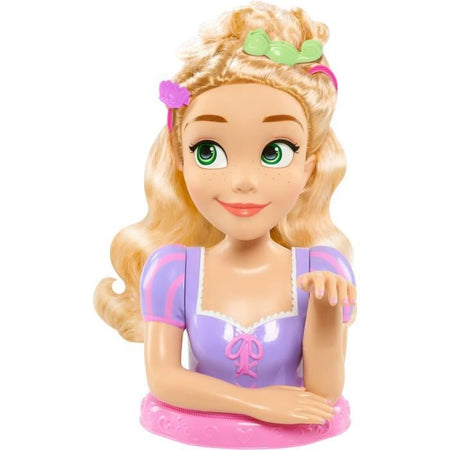 Testa per lo styling - DISNEY - Rapunzel Deluxe - 12 accessori - Flacone di vernice finta - Guida all'acconciatura