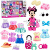 Scatola per bambole - DISNEY MINNIE MOUSE - Scatola di moda - Bambola Minnie 15 cm, 25 pezzi di moda e accessori